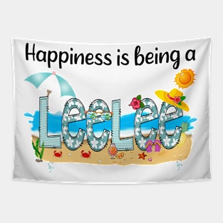 Happiness Is Being A Leelee Summer Beach Happy Mother's Day Tapestry