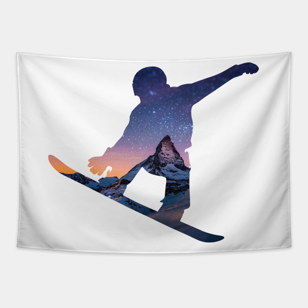 snowboard Snowboard Tapestry TeePublic