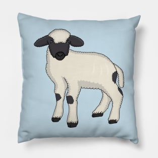 Valais Blacknose sheep cartoon illustration Pillow