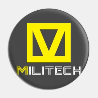 Militech Corp White Logo Pin