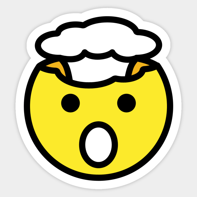 Exploding Head Emoji - Emoji - Sticker | TeePublic Exploding Head Emoji - Emoji - Sticker | TeePublic