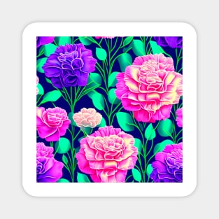 Seamless flower and leaf pattern Magnet