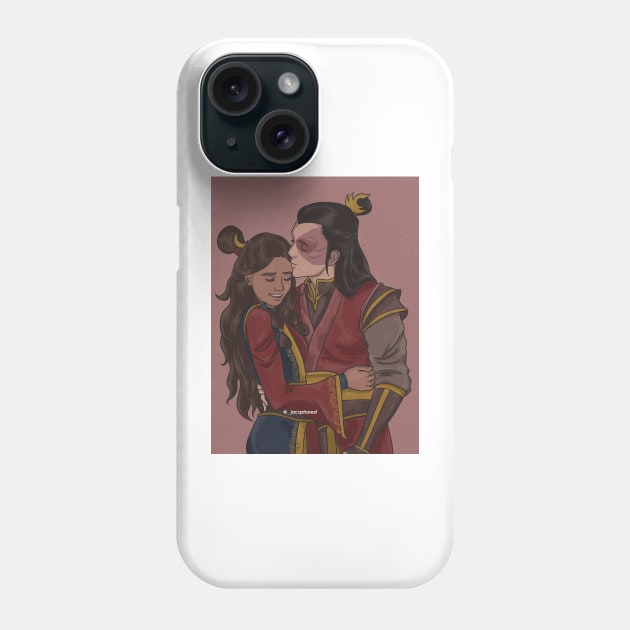 Zutara Forehead Kiss redraw Phone Case by jacqstoned