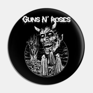 Classic rock skull Pin