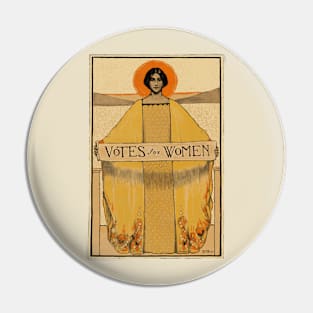 Golden Angel - Votes For Women Pin