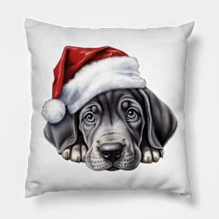 Christmas Peeking Puppy Pillow