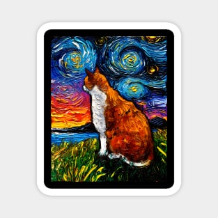 Orange and White Tabby Cat Magnet