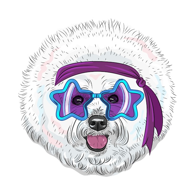 Star Disco dog Bichon by kavalenkava