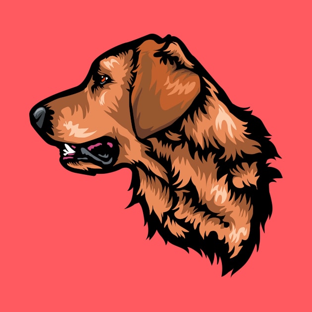 Golden Retriever Portrait Drawing by IPRINT