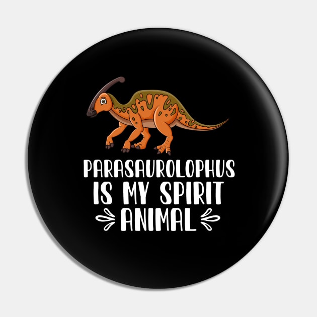Parasaurolophus is My Spirit Animal Pin by simonStufios