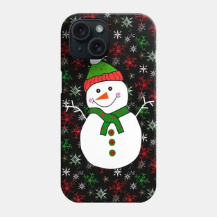 SNOWFLAKES And Snowman Christmas Phone Case