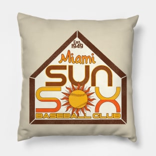 Defunct Miami Sun Sox Baseball Team Pillow