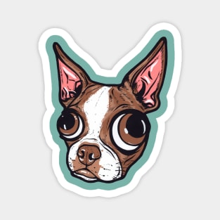 Brown Boston Terrier Magnet