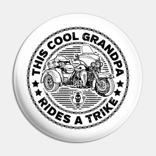 Cool Grandpa Biker Trike Motorcycle Pin