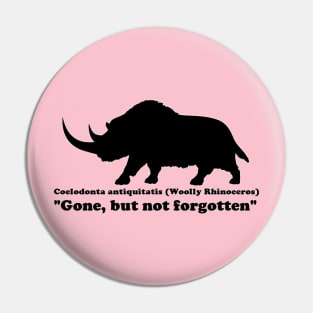 Coelodonta antiquitatis (Woolly Rhinoceros) Front Design Pin