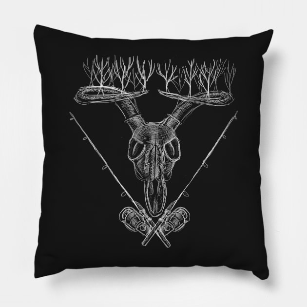 Deer Head Rod Pillow by Her4th