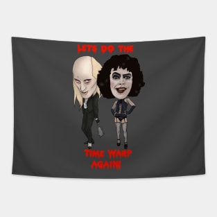 The Rocky Horror Picture Show Inspired Lets Do The Time Warp Again RiffRaff Frank N Furter Illustration Tapestry