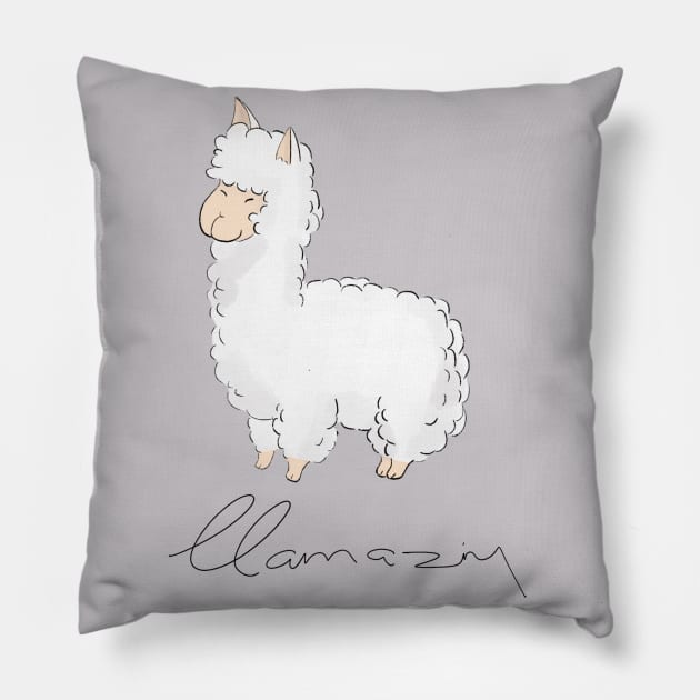 Llamazing Llama Pillow by jennpan