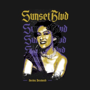 vintage antidesign sunset blvd norma desmond metal T-Shirt