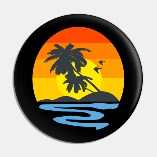 Retro Vintage Sunset Pin