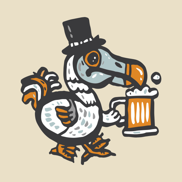 Dodo with beer by nokhookdesign