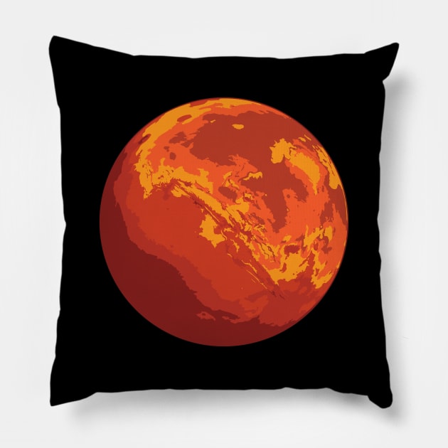 Mars the Red Planet Pillow by hobrath