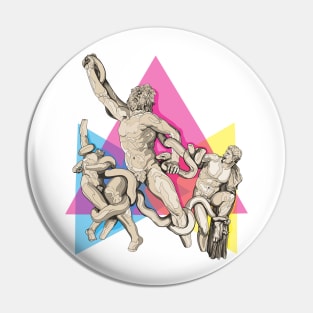 Laocoon and his Sons Colored w/BackGround Pin