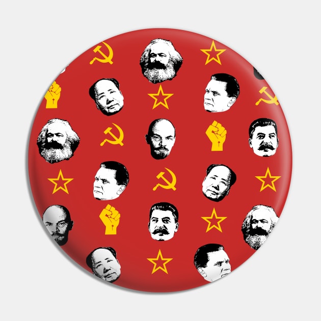 Communist Lider Pattern Pin by valentinahramov
