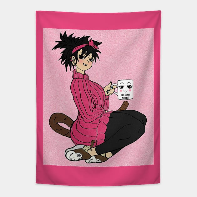 Best Saiyan Mamma Pink Tapestry by TeeJay93