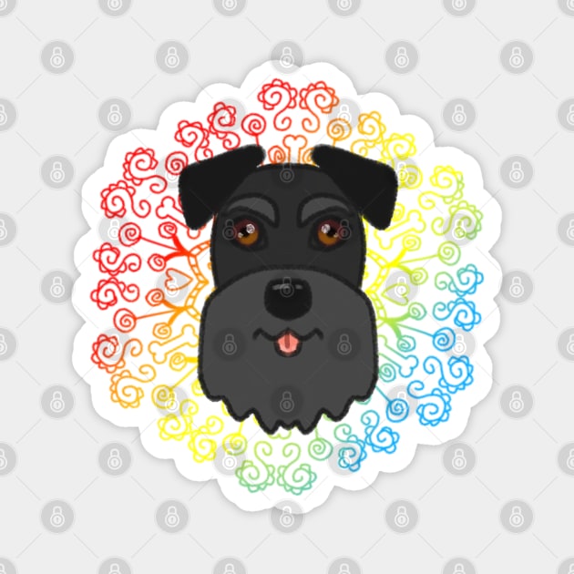 Zen Schnauzer Magnet by Anna.Moore.Art