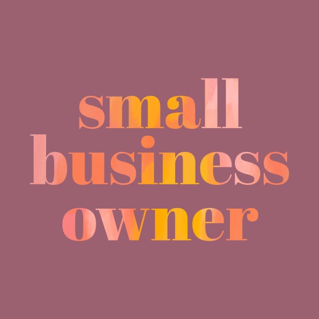 Small Business Owner Pink Rainbow by Bohemian Designer