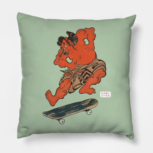 Skating Raijin Pillow by mredthefed