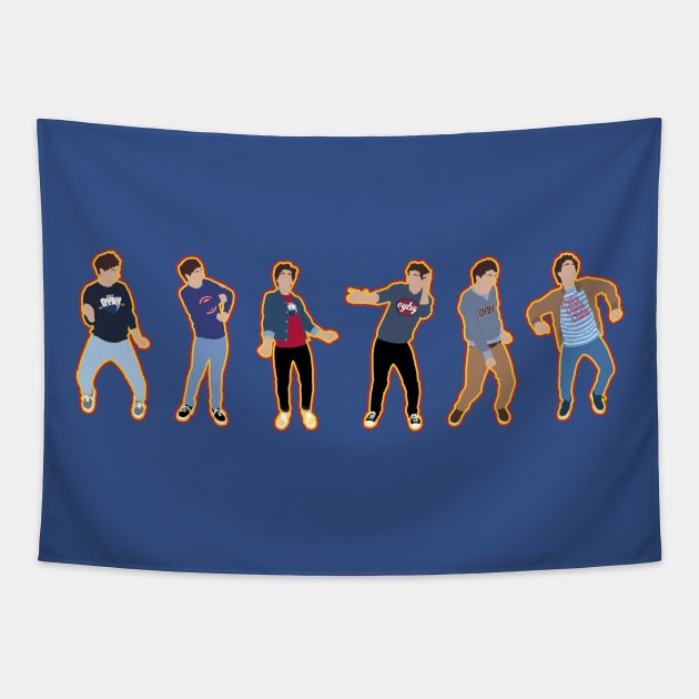 Dancing Silhouette Tapestry by oyby