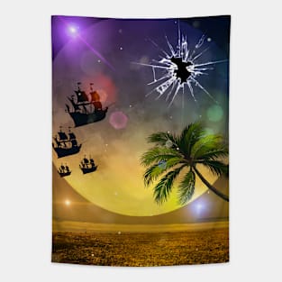 Golden Moon Dream Tapestry