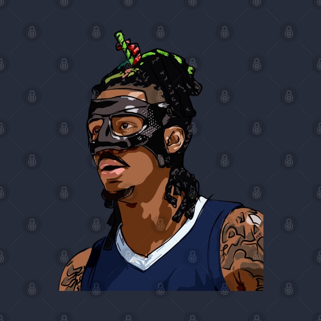 Masked Ja Morant by rattraptees