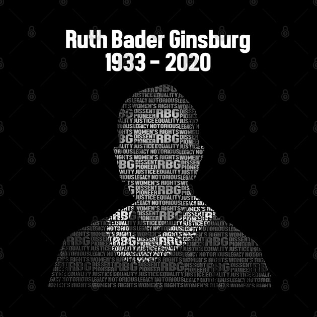 RBG RIP 2020 Ruth Word Design by Bingeprints