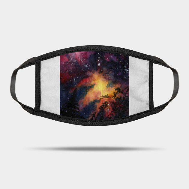 Nebula Watercolor Hand Painted Art Print Nebula Mask Teepublic