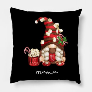 Mama Gnome Hot Cocoa Family Matching Merry Christmas Pillow