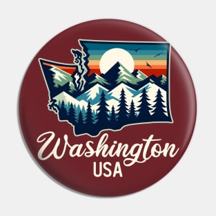 Washington State USA Outdoors Pin