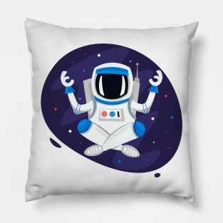 Yoga astronaut lotus pose. Meditation Cosmonaut Pillow