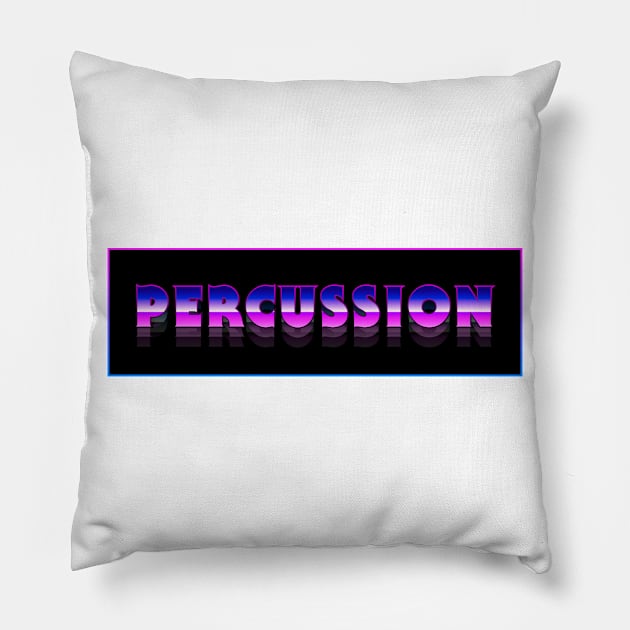 Retro 80s PERCUSSION | Marching Band Pillow by Wizardmode