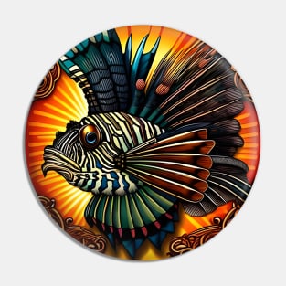 Psychedelic Lionfish Pin