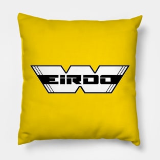 WEIRDO - Logo - White with black lettering - Yellow Pillow