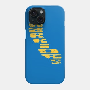 Golden State Warriors Vintage Logo California Outline Distressed Phone Case