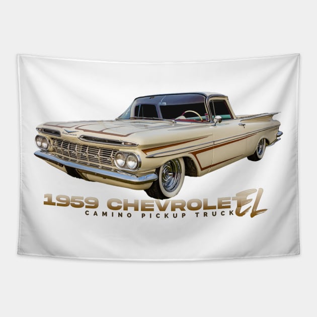1959 Chevrolet El Camino Pickup Tapestry by Gestalt Imagery