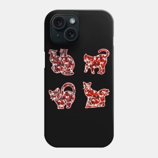 Crystal Group Cat (red) Phone Case