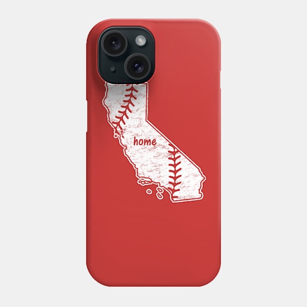 Vintage California Home Baseball Mom Baseball Lover Distressed Phone Case by TeeCreations