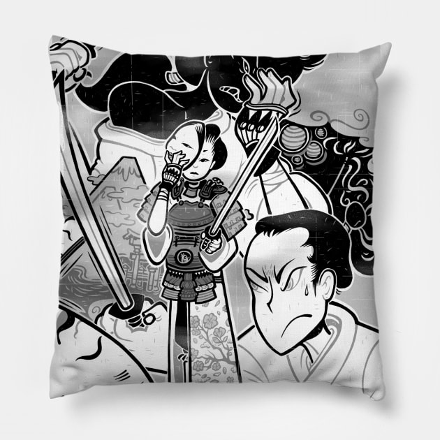 Lady Samurai Pillow by bonnieventure