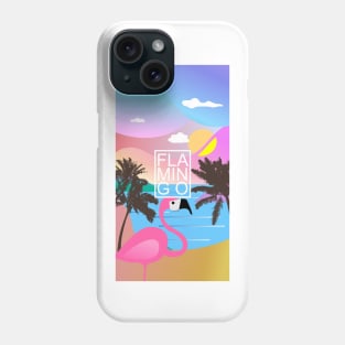 Flamingo Summer night Phone Case