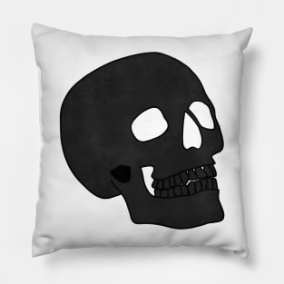 Minimal black Skull Pillow